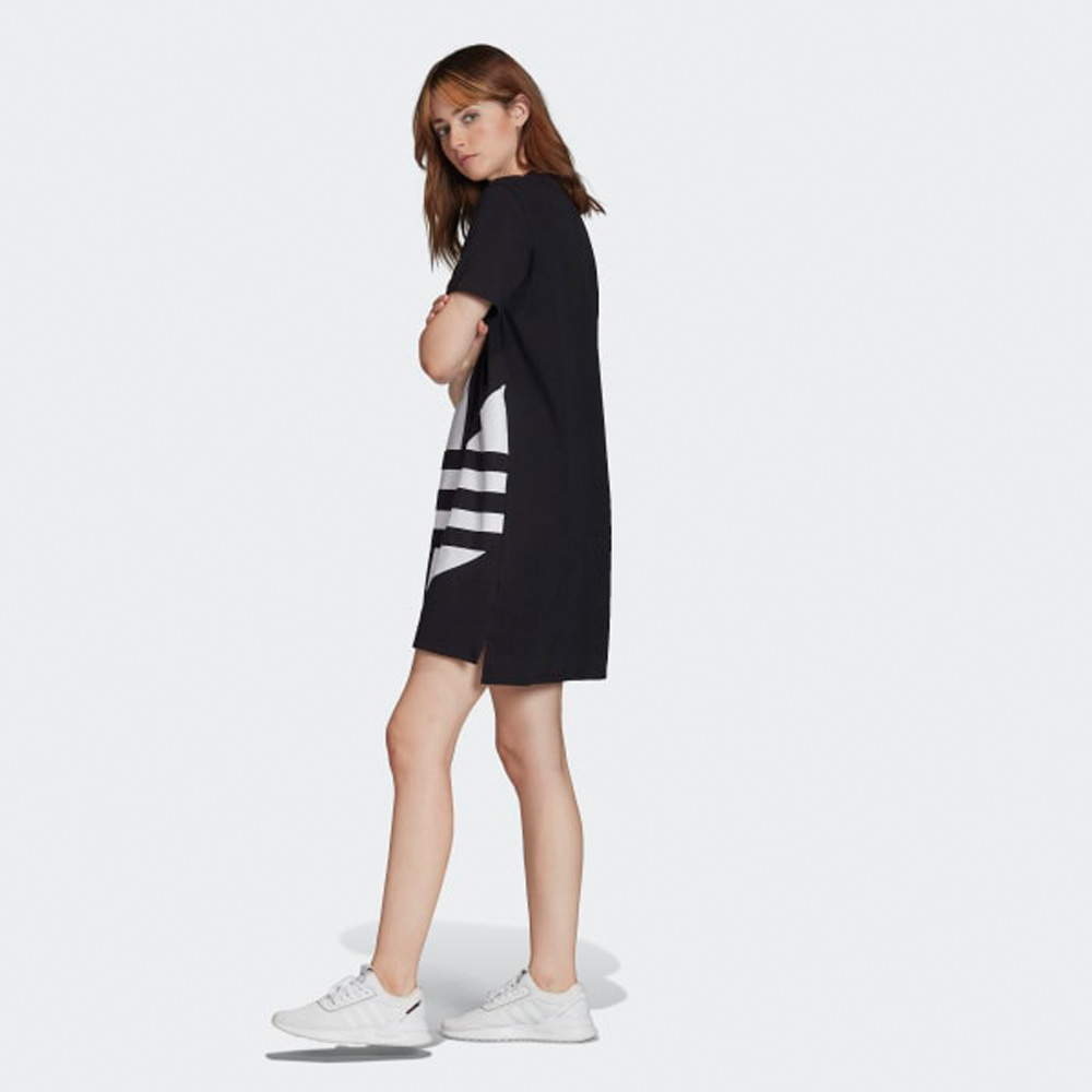 Adidas Originals Damen Logo T- Shirt Kleid schwarz/weiss ...