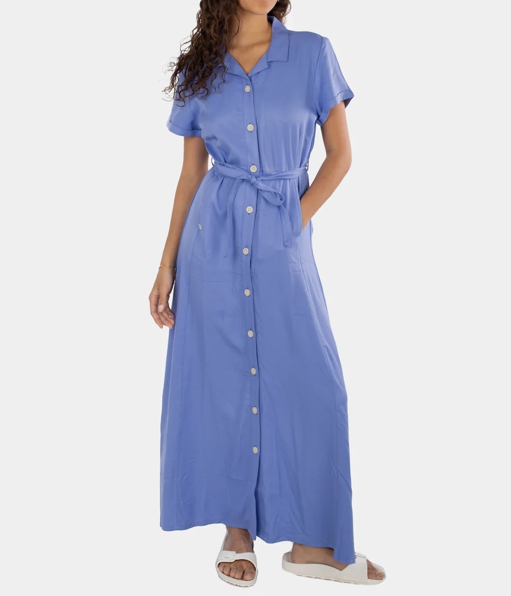 Iriedaily Civic Eco Maxi Dress Damen Kleid (blau)