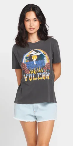 Volcom Lock It Up Damen T-Shirt (grau)