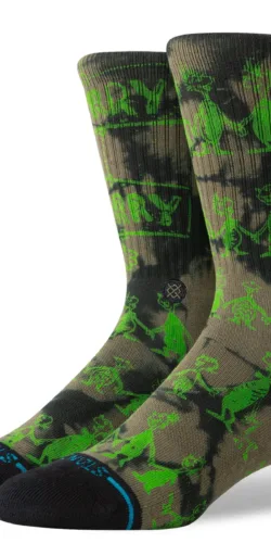 Stance Down in Whovile Crew Socken (schwarz/grün)