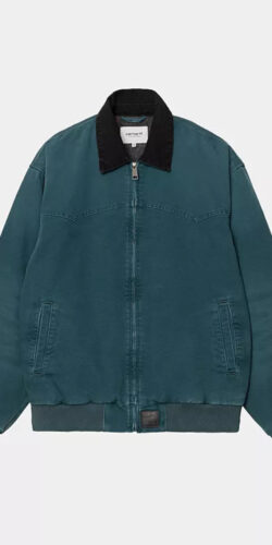 Carhartt Wip Santa Fe OG Winterjacke Dearborn Canvas Deep Lagoon (blau)