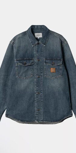 Carhartt Wip Lincoln Jeans Hemd gr.M (blau)